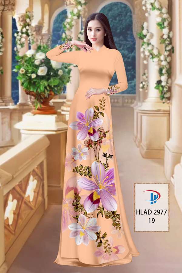 Vải Áo Dài Hoa In 3D AD HLAD2977 71